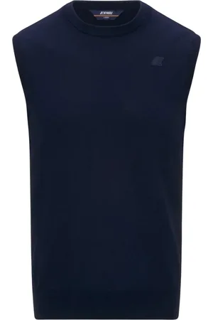 K-Way Truien, Heren, Blauw, XL, Katoen, Herenvest voor alledaagse looks