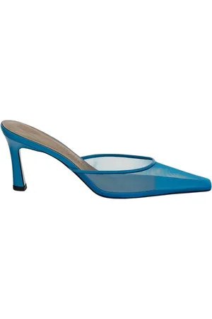 The Attico Schoenen, Dames, Blauw, 38 EU, Stijlvolle Juno Mule Schoenen