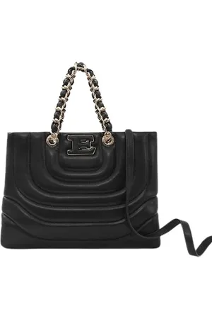 ERMANNO SCERVINO Tassen, Dames, Zwart, ONE Size, Leer, Rives Tote Bag