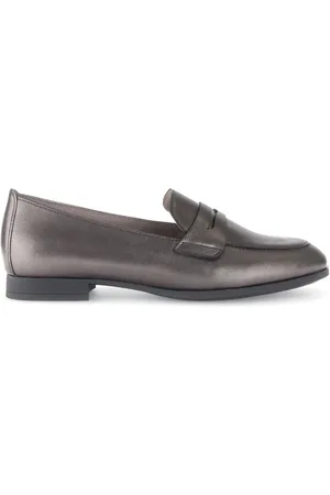 Gabor Schoenen, Dames, Bruin, 38 EU, Leer, Bronzen Leren Loafers City Style