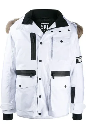 Dsquared2 Jassen, Heren, Wit, M, Witte Sportjas van Textiel