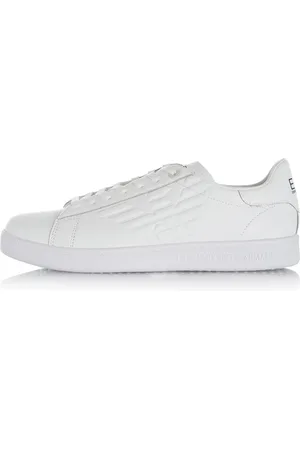 EA7 Schoenen, Heren, Wit, 40 EU, Leer, Witte Sneakers