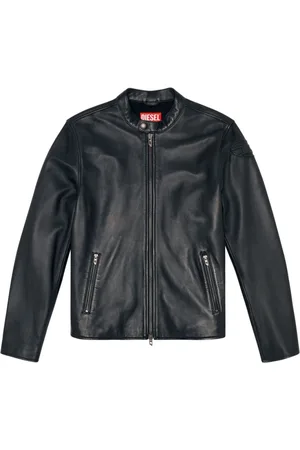 Diesel Jassen, Heren, Zwart, M, Leer, L-Carver Jacket