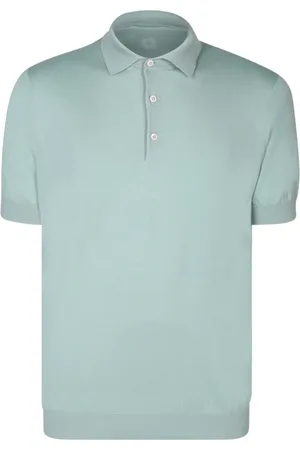 LARDINI Tops, Heren, Groen, L, Katoen, Groen poloshirt korte mouw