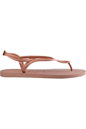 Havaianas Schoenen, Dames, Roze, 35 EU, Rosegl Bruin Luna Platte Sandalen