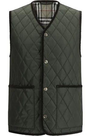 Burberry Jassen, Heren, Groen, M, Nylon, Shale Gilets