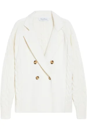 Max Mara Jassen, Dames, , L, Wol, Luxe Wollen Kasjmier Korte Jas