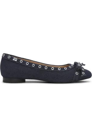 Ganni Schoenen, Dames, Blauw, 40 EU, Katoen, Blauwe Ballerina Schoenen