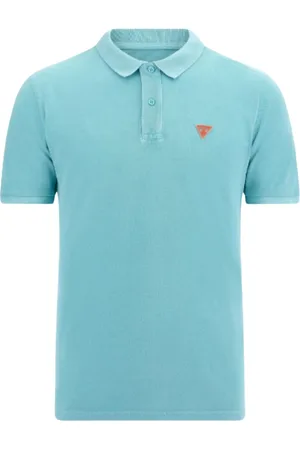 Guess Tops, Heren, Blauw, S, Katoen, Basic Polo Shirt