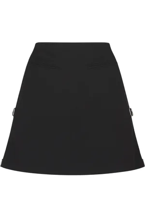 Courrèges Rokken, Dames, Zwart, S, Wol, Multi Sangle Wool Mini Rok