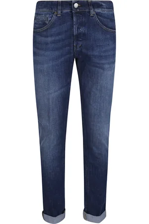 Dondup Jeans, Heren, Blauw, W30, Katoen, Blauwe Broek Moderne Pasvorm Stijlvolle Keuze
