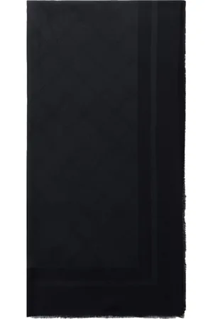 Elisabetta Franchi Accessoires, Dames, Zwart, ONE Size, Diamond Jacquard Viscose Sjaal