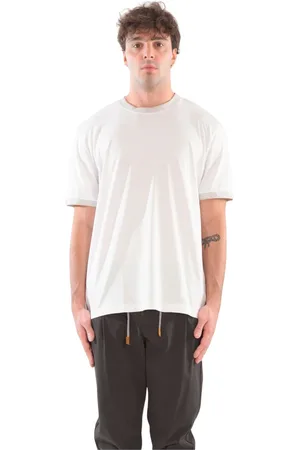 ELEVENTY Tops, Heren, , L, Katoen, Contrast Rib Tee