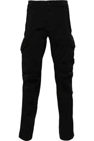 C.P. Company Broeken, Heren, Zwart, 2Xl, Katoen, Stretch Sateen Utility Cargo Lens Broek