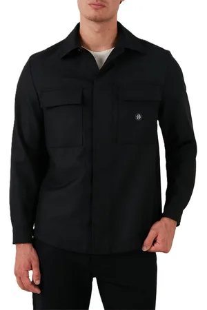 HUGO BOSS Jassen, Heren, Zwart, L, Polyester, Zwarte Logo Jas - Carper