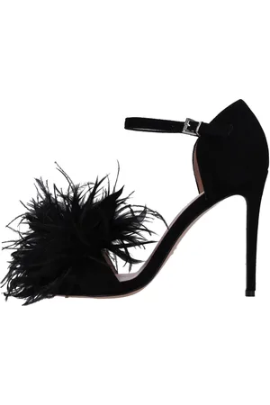 ANNA F. Schoenen, Dames, Zwart, 40 EU, Suède, Sandalen Zwart