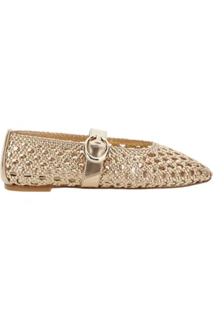 Stuart Weitzman Schoenen, Dames, Geel, 40 EU, Leer, Grijze Maryjane Ballerina