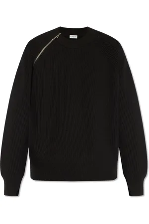 Burberry Truien, Heren, Zwart, M, Wol, Zip-Detail Wollen Trui