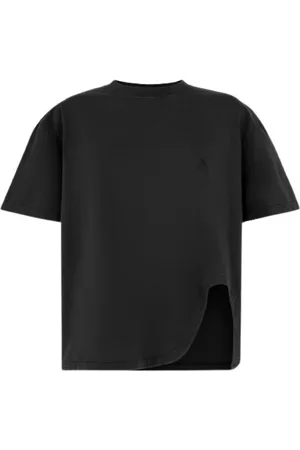 The Attico Tops, Dames, Zwart, 2Xs, Katoen, Zwart T-shirt