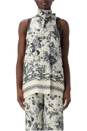 SIMONA CORSELLINI Tops, Dames, Veelkleurig, XS, Bloemenprint Top Ink Bloemen