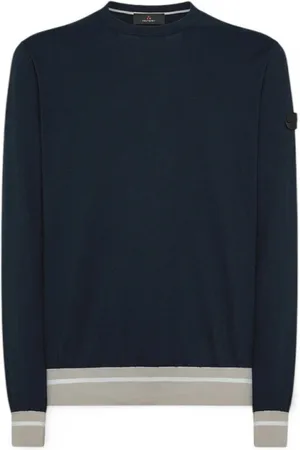 Peuterey Truien, Heren, Blauw, 3Xl, Polyester, Gestreepte Tricot Sweatshirts & Hoodies