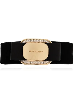 Salvatore Ferragamo Accessoires, Dames, Geel, ONE Size, Velvet Haarclip