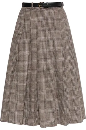 Self-Portrait Rokken, Dames, Bruin, L, Polyester, Midi-rok met bloemenprint