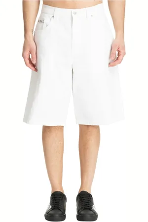 Moschino Korte broeken, Heren, Wit, L, Katoen, Casual Bermuda Shorts met Logo Details