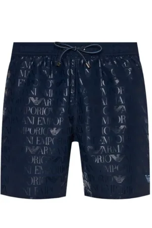 EA7 Korte broeken, Heren, Blauw, L, Polyester, Blauwe Casual Shorts