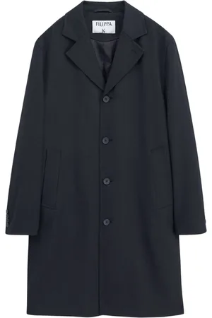 Filippa K Mantels, Heren, Zwart, M, Wol, Zwarte lichtgewicht twill jas