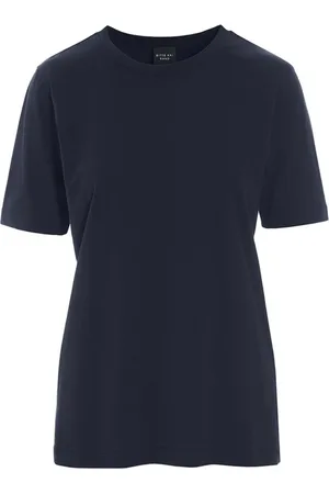 Bitte Kai Rand Tops, Dames, Blauw, 2Xl, Katoen, Dark Midnight Katoenen T-Shirt