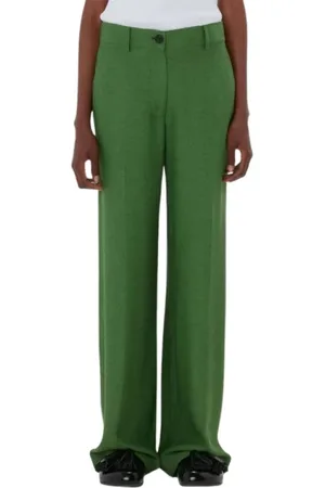 J.W.Anderson Broeken, Dames, Groen, S, Appelgroene Wijde Broek