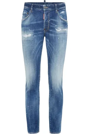 Dsquared2 Jeans, Heren, Blauw, XL, Katoen, Faded Skinny Jeans