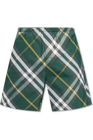 Burberry Badkleding, Heren, Groen, S, Polyester, Geruite Zwemshorts