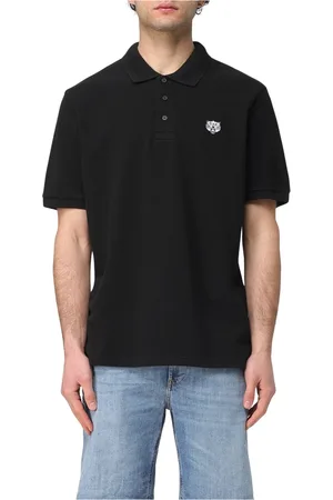 Kenzo Tops, Heren, Zwart, S, Gebreide Polo