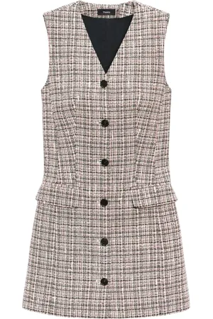 THEORY Jassen, Dames, Veelkleurig, M, Katoen, Blazer Jurk met Knoopsluiting