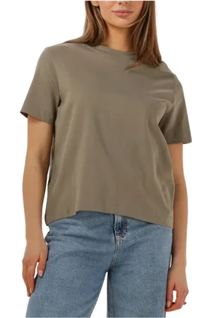 SELECTED Tops, Dames, Groen, XL, Katoen, Groene Boxy Tee voor Vrouwen