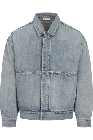FEAR OF GOD Jassen, Heren, Blauw, M, Denim, Denim Trucker Jacket