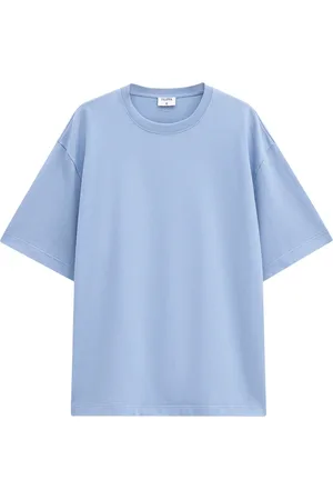 Filippa K Tops, Heren, Blauw, M, Katoen, Luxe Katoenen T-Shirt, Zware Jersey Stof