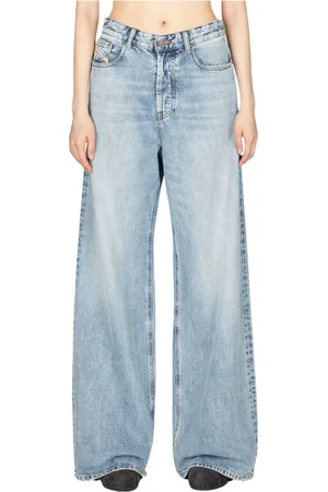 Diesel Jeans, Dames, Blauw, W27 L32, Katoen, 1996 D-Sire Wide Jeans