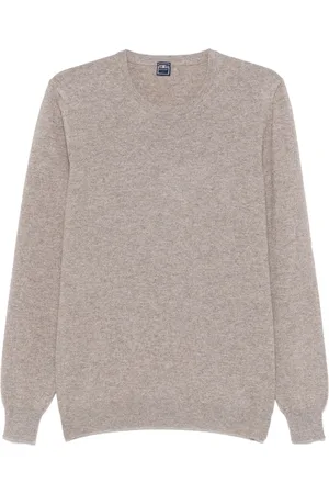 FEDELI Truien, Heren, , 3Xl, Kasjmier, Luxe Kasjmier Trui met Ronde Hals