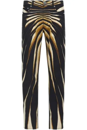 Roberto Cavalli Jeans, Heren, Veelkleurig, M, Katoen, Gouden Ray Slim Fit Jeans