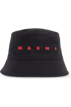 Marni Accessoires, Heren, Zwart, S, Katoen, Logo Bucket Hat II