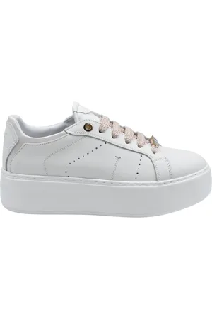 Janet&Janet Schoenen, Dames, Wit, 37 EU, Witte Roze Veterschoenen Elegante Stijl