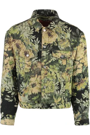 Etro Jassen, Heren, Veelkleurig, L, Katoen, Bloemen Jacquard Katoenen Overshirt