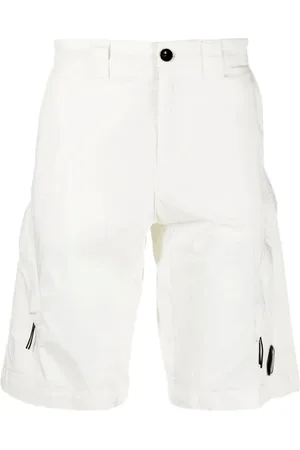 C.P. Company Korte broeken, Heren, Wit, L, Katoen, Cargo Bermuda Shorts
