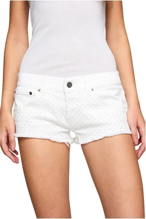 Dondup Korte broeken, Dames, Wit, W27, Denim, Witte Denim Shorts