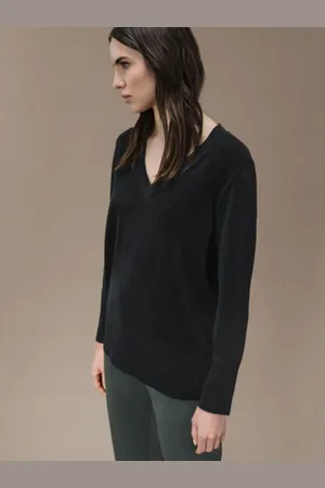 RRD Truien, Dames, Zwart, S, Velvet V-hals Trui