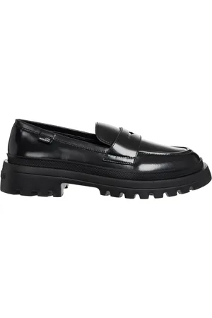 Moschino Schoenen, Dames, Zwart, 36 EU, Leer, Casual Slip-On Schoenen Effen Kleur