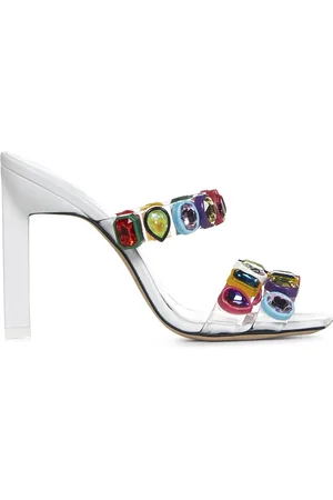 The Attico Schoenen, Dames, Veelkleurig, 37 EU, Leer, Nanci Mules met Versiering en Hak